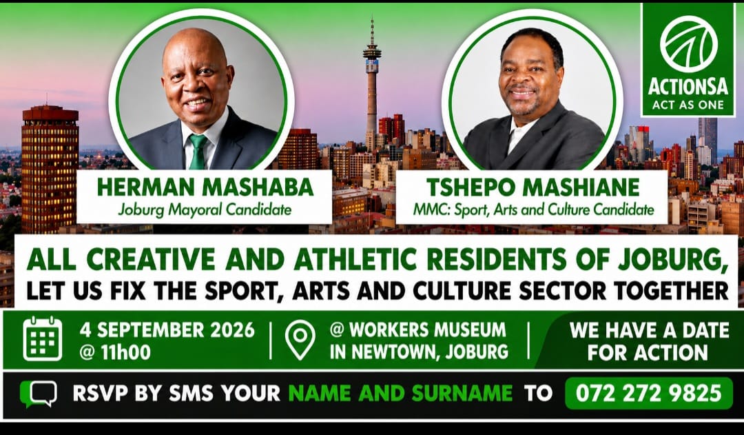 ActionSA unveils plan to revive Joburg’s creative sector