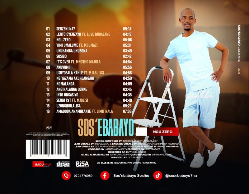 Behind the music: Sosebabayo’s album back cover reveals the tracklist behind the project and the songs shaping his latest musical chapter.